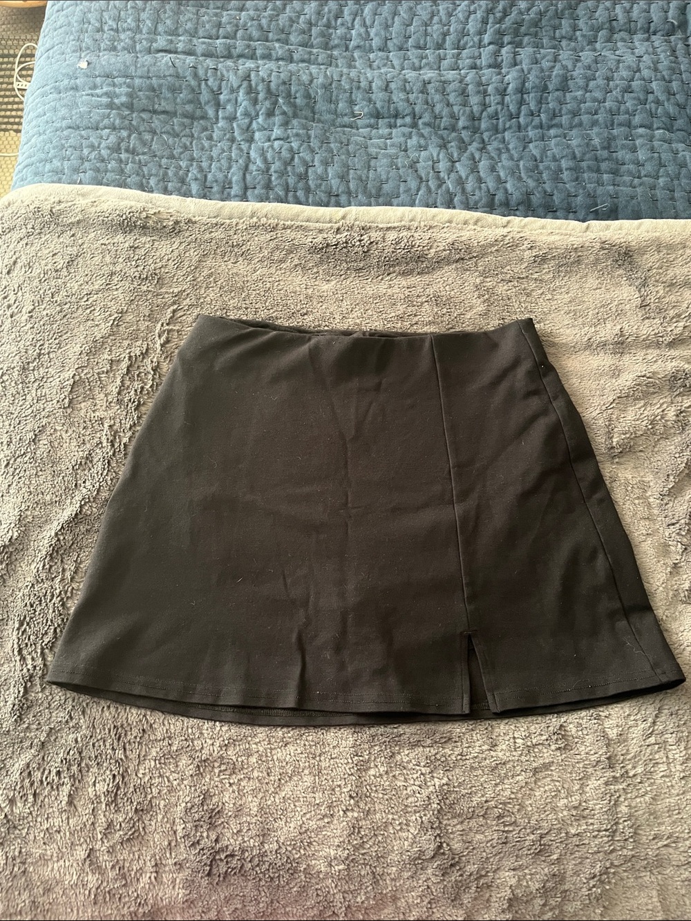 American Eagle Outfitters Black Mini Skirt with Side Slit Detail